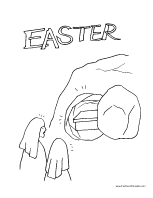 Empty Tomb Easter Coloring Page