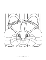 Stylized Bunny Easter Coloring Page