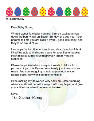 Baby's First Letter from The Easter Bunny