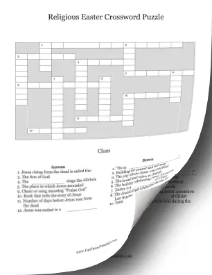 Religious Easter Crossword Puzzle