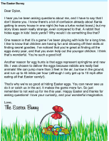 Easter Bunny Letter Answering Questions