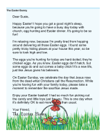 Religious Easter Morning Letter from The Easter Bunny