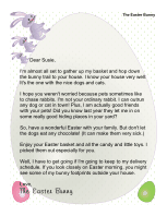 Letter from The Easter Bunny to a Family That Has Pets