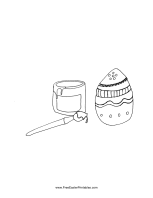 Painting an Egg Easter Coloring Page