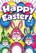 Three Bunnies Easter Card