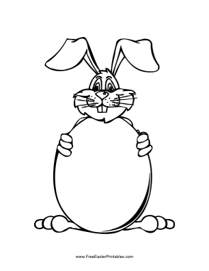 Big Easter Bunny Coloring Page