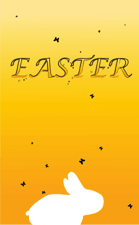Bunny Silhouette Easter Card