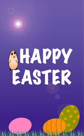 Chick and Eggs Easter Card