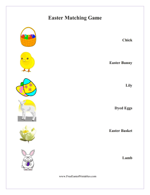 Easter Matching Game