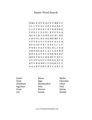 Easter Word Search