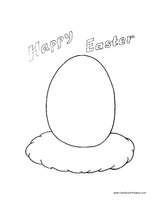 Happy Easter Coloring Page