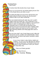 Letter from The Easter Bunny to an Older Child Who May Not Believe